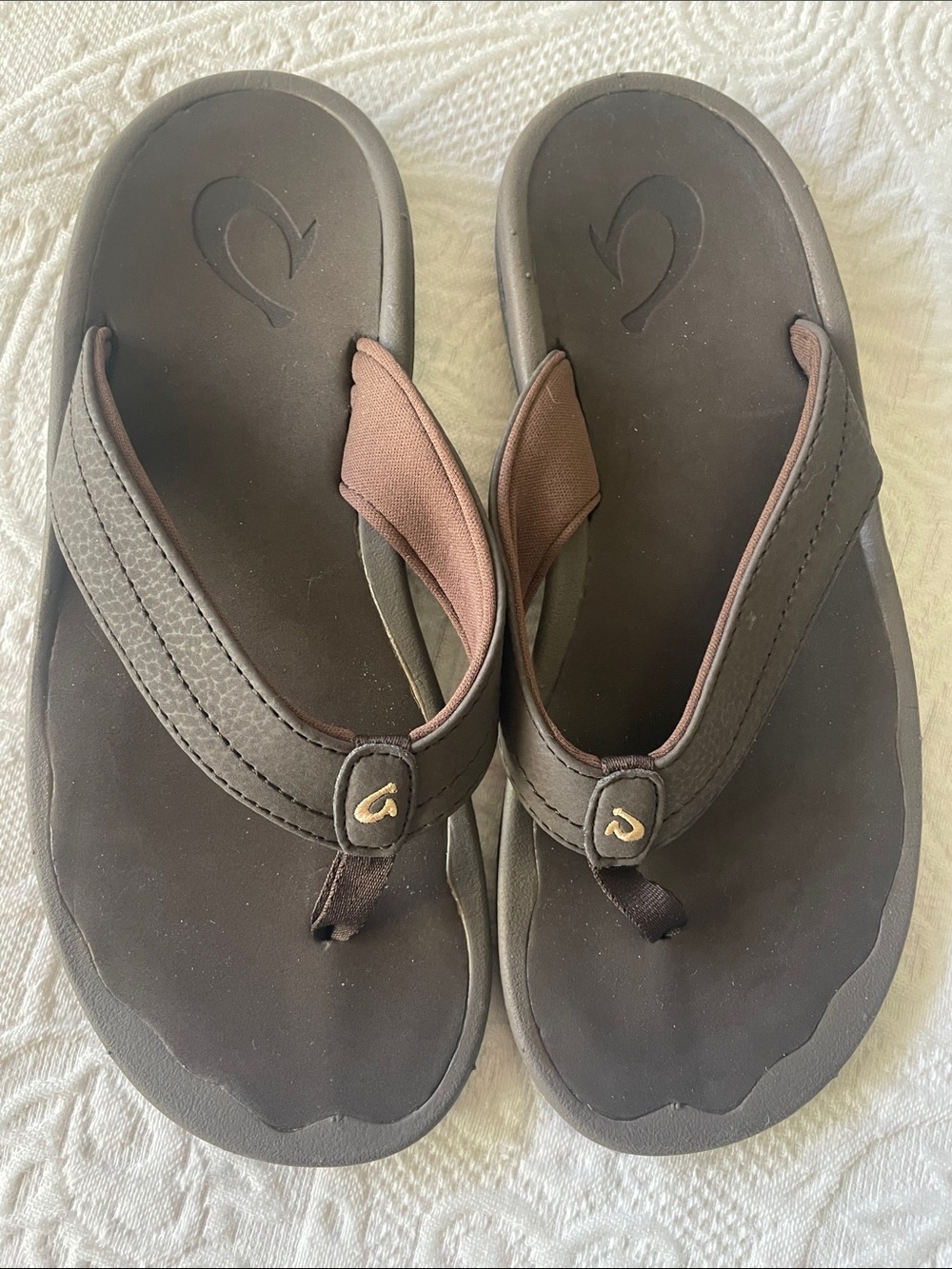 Brown Women’s Comfort Flip Flops - Casual Beach Sandals Olukai 'Obama